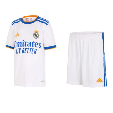 Camiseta Real Madrid Replica Primera Ropa Niño 2021/22 Blanco